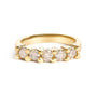 Anillo de banda de garras compartidas con 5 diamantes de 1 ct. p.t. en plata de ley bañada en oro amarillo de 14K, foto 1