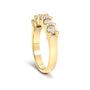 Anillo de banda de garras compartidas con 5 diamantes de 1 ct. p.t. en plata de ley bañada en oro amarillo de 14K, foto 5