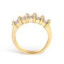 Anillo de banda de garras compartidas con 5 diamantes de 1 ct. p.t. en plata de ley bañada en oro amarillo de 14K, foto 6