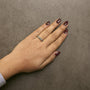 Anillo de banda de garras compartidas con 5 diamantes de 1 ct. p.t. en plata de ley bañada en oro amarillo de 14K, foto 3
