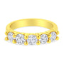 Anillo de banda de aniversario con diamantes de 1 1/2 ct. p.t. en plata de ley bañada en oro amarillo de 14K, foto 2