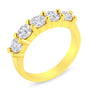 Anillo de banda de aniversario con diamantes de 1 1/2 ct. p.t. en plata de ley bañada en oro amarillo de 14K, foto 4