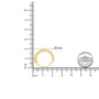Anillo de banda de garras compartidas con 11 diamantes de 2 ct. p.t. en plata de ley bañada en oro amarillo de 14K, foto 6