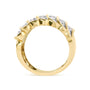 Anillo de banda de cóctel de varias hileras con diamantes de 2 ct. p.t. en oro amarillo de 10K, foto 2