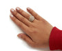 Anillo de banda de varias hileras con diamantes de 2 ct. p.t. en plata de ley bañada en oro amarillo de 14K, color J-K, claridad I1-I2, foto 3