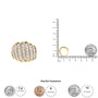 Anillo de banda de varias hileras con diamantes de 2 ct. p.t. en plata de ley bañada en oro amarillo de 14K, color J-K, claridad I1-I2, foto 5