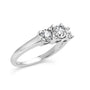 1/2 Ct. T.W. Miracle-Set Round Lab-Grown Diamond Three Stone Illusion Plate Ring in 14K White Gold, photo 4