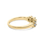 Anillo Miracle-Set de tres piedras con placa ilusión y diamantes redondos de 1/2 ct. p.t. en oro amarillo de 10K, foto 2