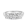 Lab-Grown Diamond 3 Stone Ring Band in 14K White Gold, photo 2
