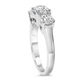 Lab-Grown Diamond 3 Stone Ring Band in 14K White Gold, photo 10