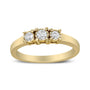 1/4 Ct. T.W. Diamond 3 Stone Illusion Plate Ring in 14K Yellow Gold-Plated Sterling Silver, photo 1