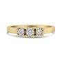 1/4 Ct. T.W. Diamond 3 Stone Illusion Plate Ring in 14K Yellow Gold-Plated Sterling Silver, photo 2