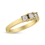1/4 Ct. T.W. Diamond 3 Stone Illusion Plate Ring in 14K Yellow Gold-Plated Sterling Silver, photo 4
