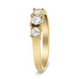 1/4 Ct. T.W. Diamond 3 Stone Illusion Plate Ring in 14K Yellow Gold-Plated Sterling Silver, photo 5
