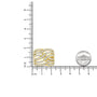 3 Ct. T.W. Diamond Multi Row Bypass Wave Cocktail Band Ring in 10K Yellow Gold, photo 5