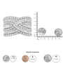 Anillo de banda de varias hileras sobrepuestas con diamantes de 2 3/8 ct. p.t. en plata de ley, foto 5