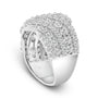 Anillo de banda de racimo de varias hileras con diamantes de 3 ct. p.t. en oro de 10K, foto 9