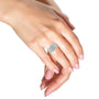 Anillo de banda de racimo de varias hileras con diamantes de 3 ct. p.t. en oro de 10K, foto 6