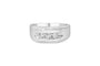 Anillo de banda para hombre de canal de 3 piedras con diamantes de 1/3 ct. p.t. en plata de ley, foto 5