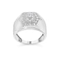 Men's 1/2 Ct. T.W. Multi-Diamond Hexagon Frame Ring in Sterling Silver, photo 2