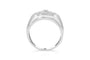Men's 1/2 Ct. T.W. Multi-Diamond Hexagon Frame Ring in Sterling Silver, photo 4