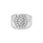 Men's 1/2 Ct. T.W. Multi-Diamond Hexagon Frame Ring in Sterling Silver, photo 1