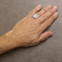 Men's 1/2 Ct. T.W. Multi-Diamond Hexagon Frame Ring in Sterling Silver, photo 3