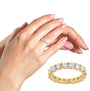 3 Ct. T.W. Shared-Prong-Set Round-Cut Diamond Eternity Band in 14K Yellow Gold, photo 3