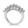 1 1/4 Ct. T.W. Princess Diamond Cluster Band Ring in Sterling Silver, photo 6