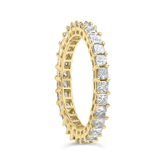 2 Ct. T.W. Shared-Prong-Set Princess-Cut Diamond Eternity Band Ring in 14K Yellow Gold, photo 4