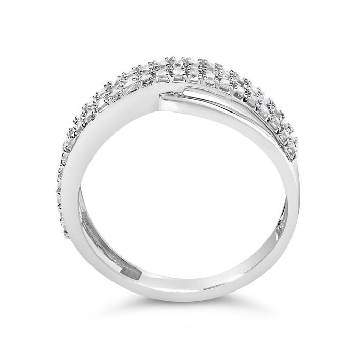 1/2 Ct. T.W. Princess Diamond Split Shank Band Ring in 10K White Gold, photo 6
