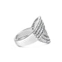 1 1/2 Ct. T.W. Princess Diamond Swirl Design Cocktail Ring in 10K White Gold, photo 2
