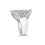 1 1/2 Ct. T.W. Princess Diamond Swirl Design Cocktail Ring in 10K White Gold, photo 5
