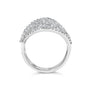 1 1/2 Ct. T.W. Princess Diamond Swirl Design Cocktail Ring in 10K White Gold, photo 6