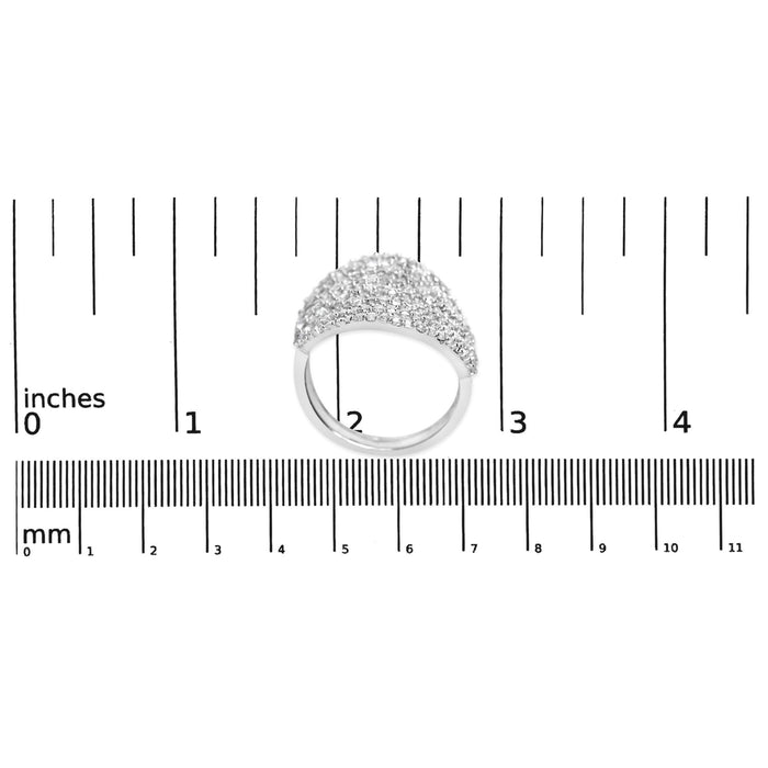 1 1/2 Ct. T.W. Princess Diamond Swirl Design Cocktail Ring in 10K White Gold, photo 7