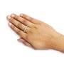 Anillo de eternidad con diamantes blancos y amarillos cultivados en laboratorio de 3 ct. p.t. en oro blanco de 14K, foto 3