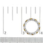 Anillo de eternidad con diamantes blancos y amarillos cultivados en laboratorio de 3 ct. p.t. en oro blanco de 14K, foto 7
