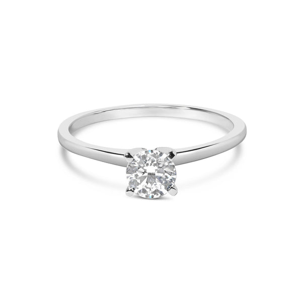 1/2 Ct. T.W. Round Lab-Grown Diamond 4 Prong Solitaire Engagement Ring in 14K White Gold, photo 1