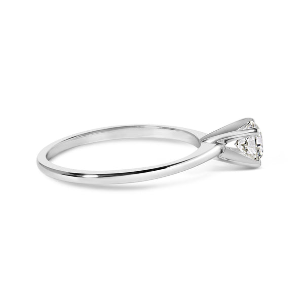 1/2 Ct. T.W. Round Lab-Grown Diamond 4 Prong Solitaire Engagement Ring in 14K White Gold, photo 2