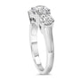 Lab-Grown Diamond 3 Stone Ring Band in 14K White Gold, photo 9