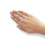 Lab-Grown Diamond 3 Stone Ring Band in 14K White Gold, photo 5