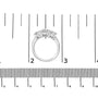 Lab-Grown Diamond 3 Stone Ring Band in 14K White Gold, photo 13