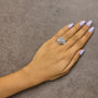 Anillo de banda de racimo con diamantes cultivados en laboratorio de 2 ct. p.t. en plata de ley, foto 3