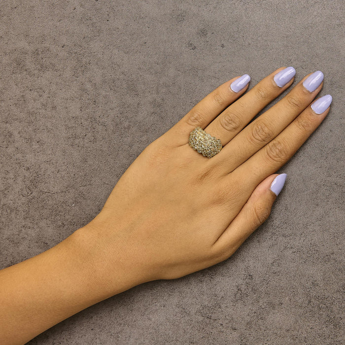2 Ct. T.W. Brown Diamond Teardrop Design Cocktail Ring in 10K Yellow Gold, photo 3