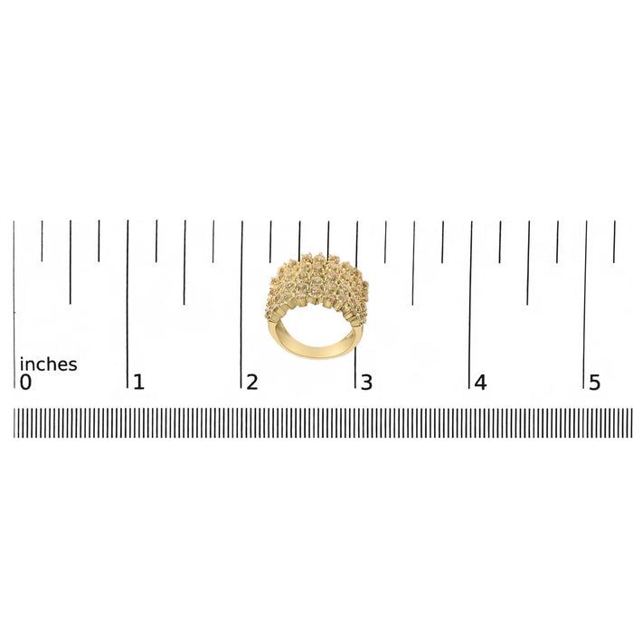 2 Ct. T.W. Brown Diamond Mesh Link Cocktail Ring in 10K Yellow Gold, photo 7