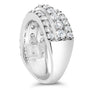Anillo de banda de 3 hileras con diamantes cultivados en laboratorio de 2 ct. p.t. en plata de ley, foto 5