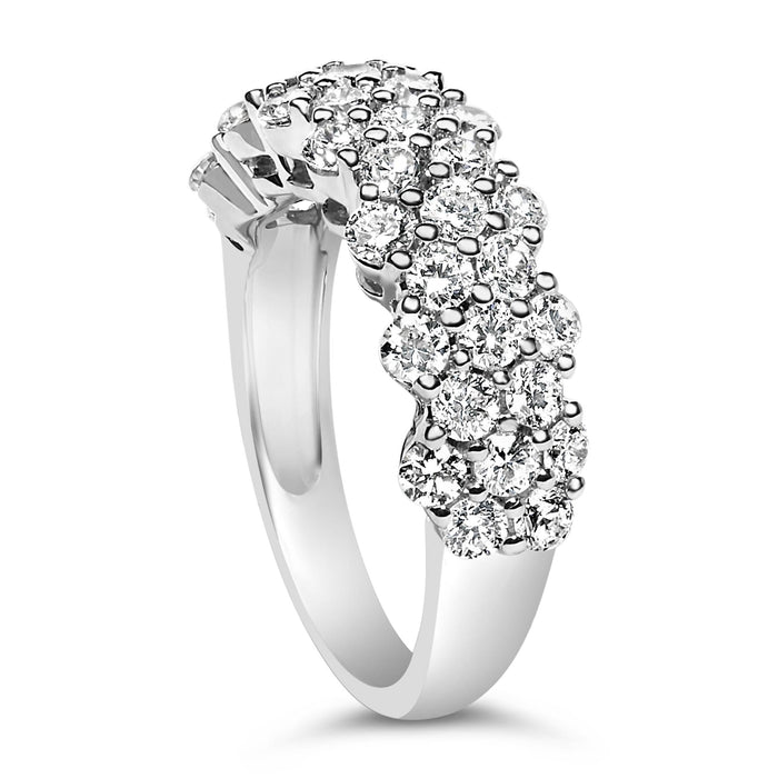 Anillo de banda con diamantes dispersos cultivados en laboratorio de 2 ct. p.t. en plata de ley, foto 5