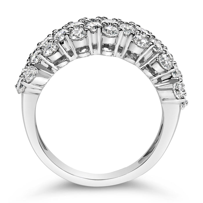 Anillo de banda con diamantes dispersos cultivados en laboratorio de 2 ct. p.t. en plata de ley, foto 6