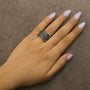 Anillo cruzado de varias hileras con diamantes champán de 1 ct. p.t. en plata de ley bañada en oro amarillo de 10K, foto 3