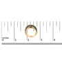 Anillo cruzado de varias hileras con diamantes champán de 1 ct. p.t. en plata de ley bañada en oro amarillo de 10K, foto 7